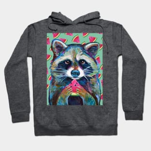 RACCOON with WATERMELON WEDGE Hoodie